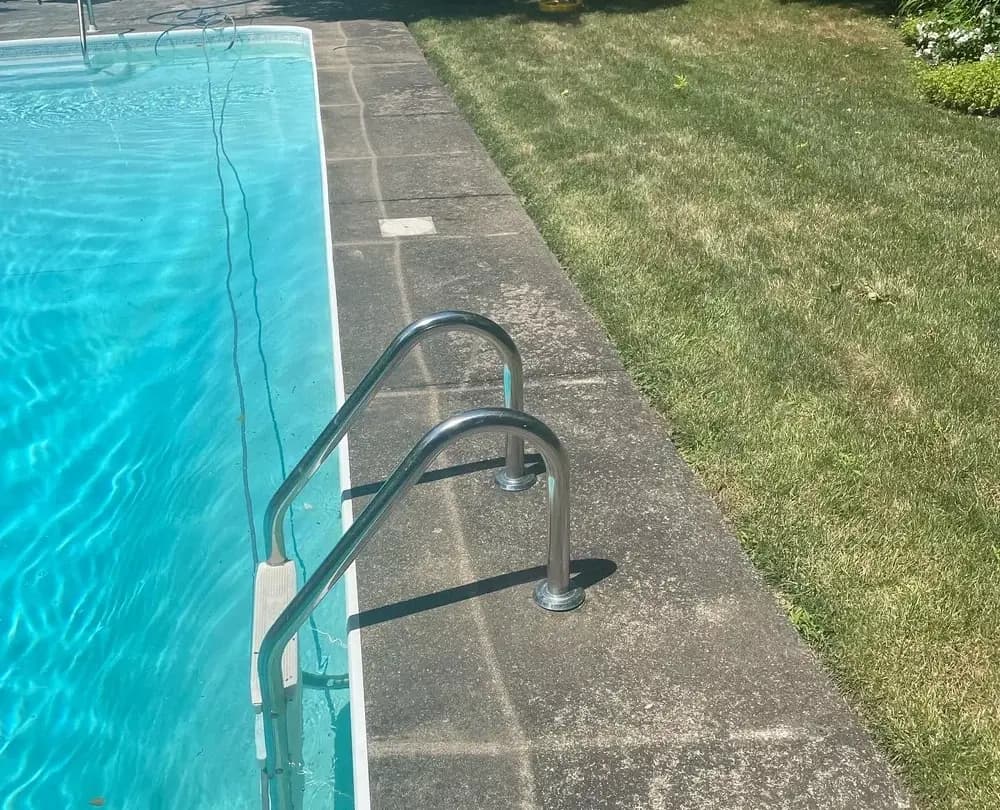 Before — Concrete pressure washing before and after in Niagara-on-the-Lake