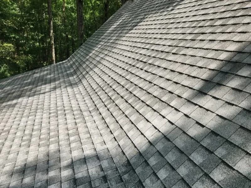 After — Roof soft washing before and after — moss and lichen removal in Grimsby